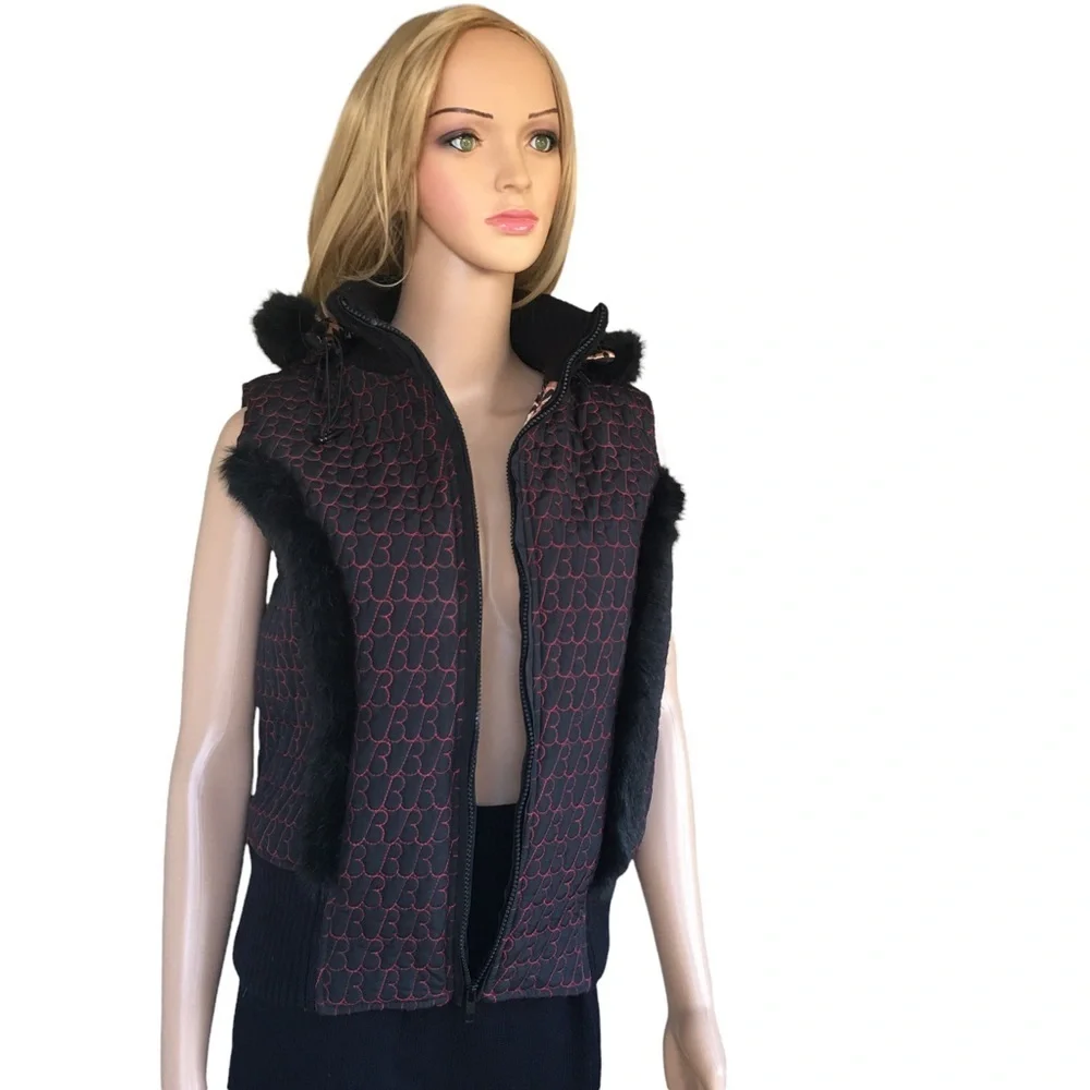 New! BETSEY JOHNSON hooded puffer‎ vest one size
